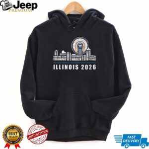 Illinois Fighting Illini 2026 Basketball Team Roster Skyline Signature T Shirt