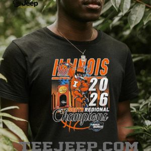Illinois Fighting Illini 2026 South Regional Champions NCAA T Shirt Illinois Fighting Illini 2026 South Regional Champions NCAA T Shirt