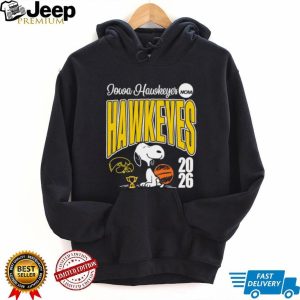 Iowa Hawkeyes Snoopy 2026 NCAA Basketball Fan T shirt Iowa Hawkeyes Snoopy 2026 NCAA Basketball Fan T shirt