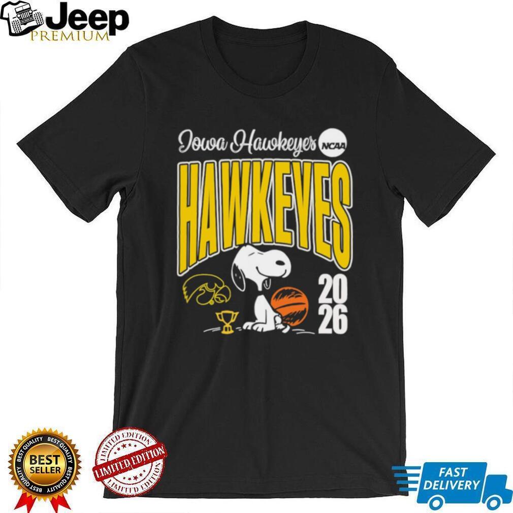 Iowa Hawkeyes Snoopy 2026 NCAA Basketball Fan T shirt Iowa Hawkeyes Snoopy 2026 NCAA Basketball Fan T shirt