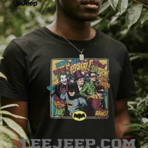 Retro Batman 1966 TV Series Villains POW BIFF Comic Style Graphic T Shirt