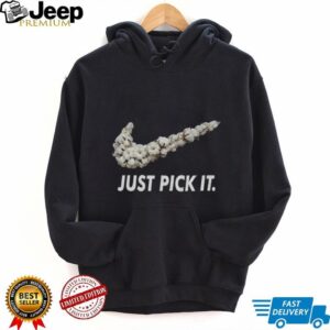 Just Pick It Cotton Swoosh Parody Funny Graphic T Shirt Just Pick It Cotton Swoosh Parody Funny Graphic T Shirt