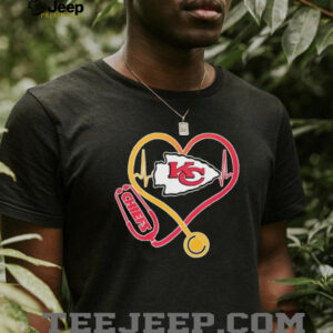 Kansas City Chiefs Stethoscope Heartbeat Medical Professional T Shirt