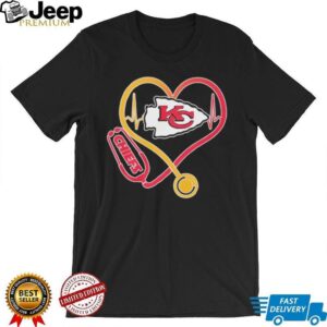 Kansas City Chiefs Stethoscope Heartbeat Medical Professional T Shirt