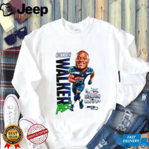 Kenneth Walker III Seattle Seahawks Super Bowl Champion MVP Caricature T Shirt Kenneth Walker III Seattle Seahawks Super Bowl Champion MVP Caricature T Shirt