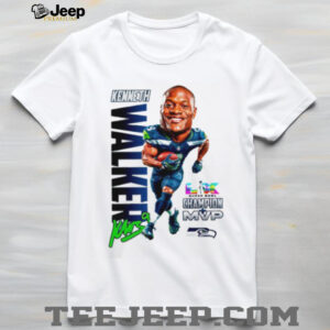 Kenneth Walker III Seattle Seahawks Super Bowl Champion MVP Caricature T Shirt