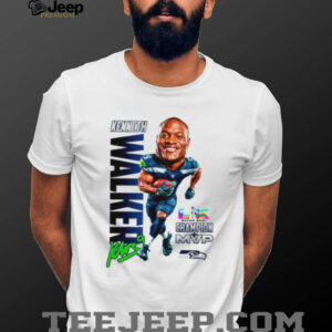 Kenneth Walker III Seattle Seahawks Super Bowl Champion MVP Caricature T Shirt