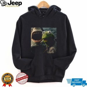 Kermit the Frog Shark Parody Smoking Funny Meme Graphic Tee Kermit the Frog Shark Parody Smoking Funny Meme Graphic Tee