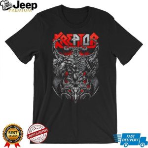 Kreator Demonic Skeleton Ram Horns Red Logo Metal Graphic T Shirt Kreator Demonic Skeleton Ram Horns Red Logo Metal Graphic T Shirt