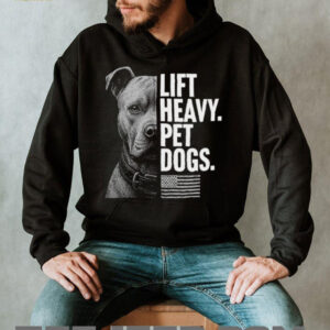 Lift Heavy Pet Dogs American Flag Pitbull Gym Enthusiast T Shirt