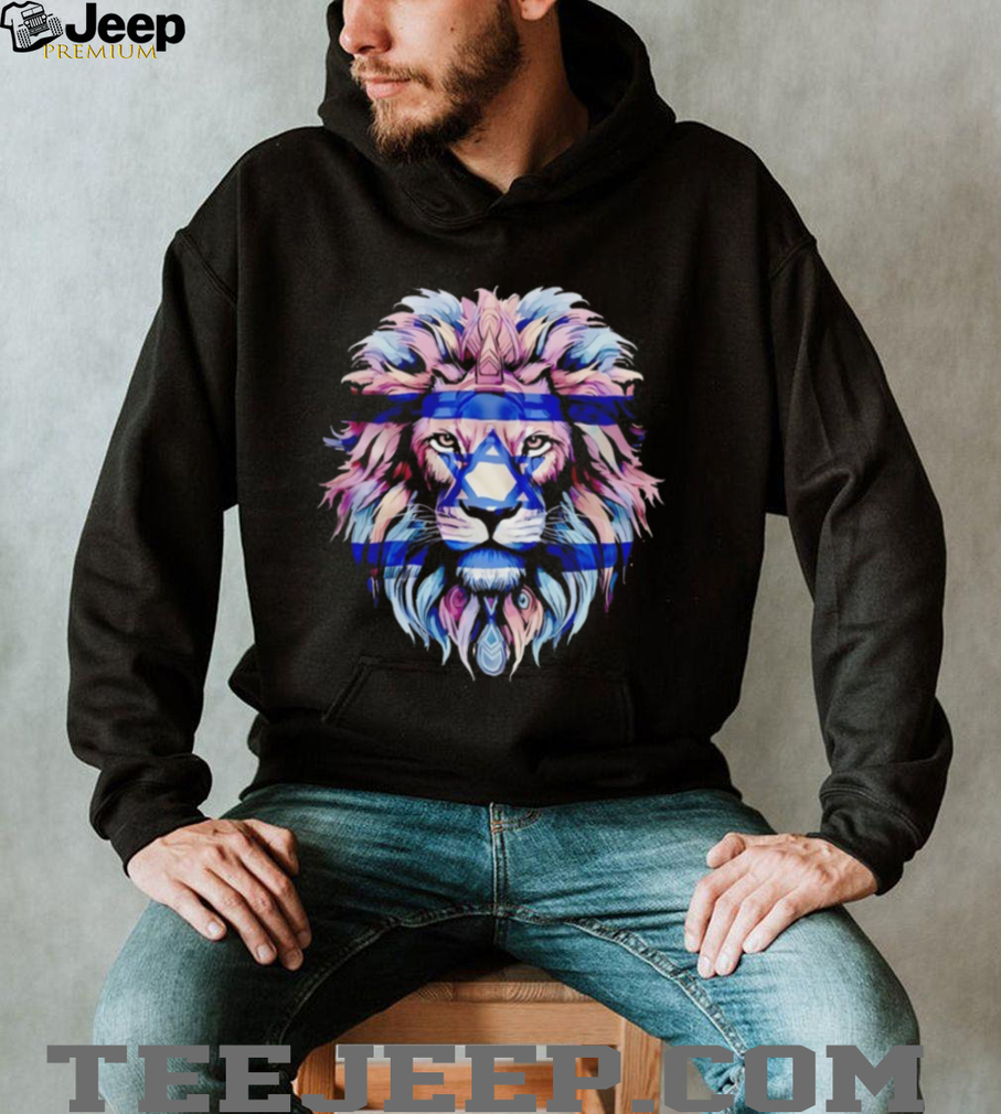 Lion of Judah Israel Flag Star of David Majestic Colorful Graphic T Shirt Lion of Judah Israel Flag Star of David Majestic Colorful Graphic T Shirt
