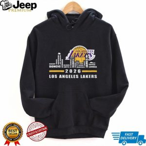 Los Angeles Lakers 2026 Roster Skyline Word Art Basketball T Shirt Los Angeles Lakers 2026 Roster Skyline Word Art Basketball T Shirt