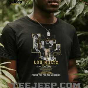 Lou Holtz 1937 2026 Notre Dame “Thank You For The Memories” Tribute T Shirt