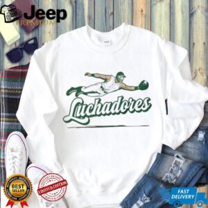 Luchadores Masked Baseball Player Diving Catch Sports Graphic T Shirt