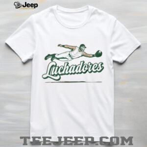 Luchadores Masked Baseball Player Diving Catch Sports Graphic T Shirt