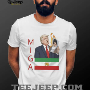 MIGA Trump Supporting Iranian Heritage Lion Sun Flag T Shirt MIGA Trump Supporting Iranian Heritage Lion Sun Flag T Shirt