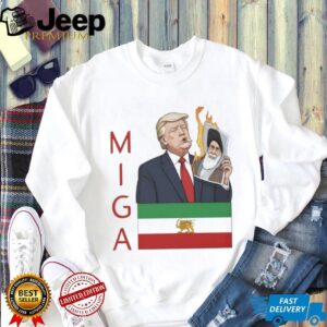 MIGA Trump Supporting Iranian Heritage Lion Sun Flag T Shirt