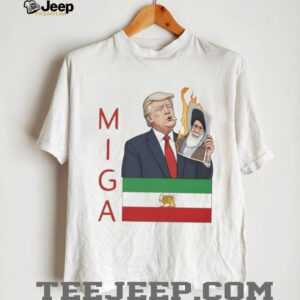 MIGA Trump Supporting Iranian Heritage Lion Sun Flag T Shirt
