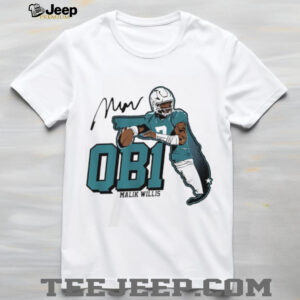 Malik Willis QB1 Football Signature Illustration T Shirt