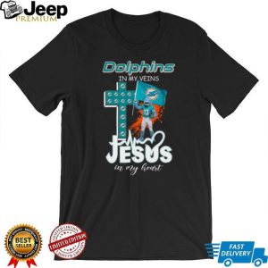 Miami Dolphins In My Veins Jesus In My Heart Christian Fan Coffee T Shirt Miami Dolphins In My Veins Jesus In My Heart Christian Fan Coffee T Shirt