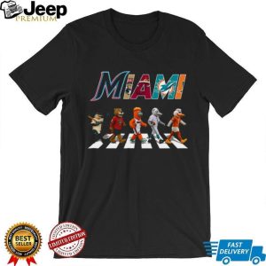 Miami Sports Teams Mascots Abbey Road Parody T Shirt Miami Sports Teams Mascots Abbey Road Parody T Shirt