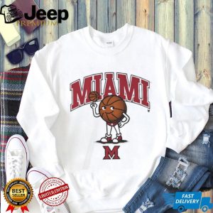 Miami University Redhawks Basketball Character Mascot T Shirt