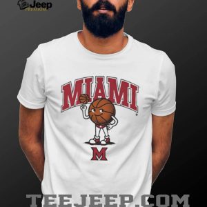 Miami University Redhawks Basketball Character Mascot T Shirt