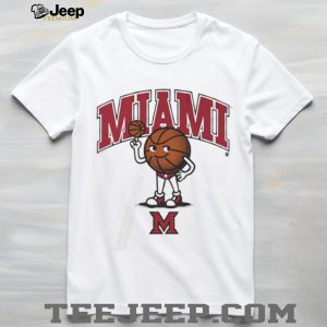 Miami University Redhawks Basketball Character Mascot T Shirt