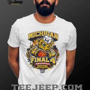Michigan Basketball Mascot 2026 Final Four Indianapolis T Shirt Michigan Basketball Mascot 2026 Final Four Indianapolis T Shirt