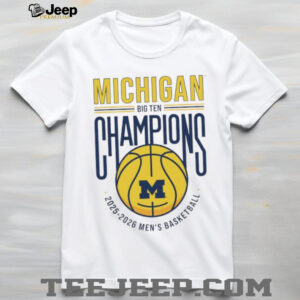 Michigan Big Ten Champions 2025 2026 Men's Basketball T Shirt