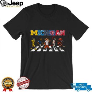 Michigan Sports Mascots Abbey Road Road Crossing Black T Shirt Michigan Sports Mascots Abbey Road Road Crossing Black T Shirt