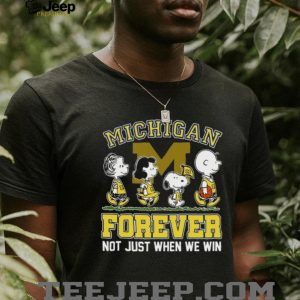 Michigan Wolverines Forever Peanuts Snoopy and Charlie Brown T Shirt Michigan Wolverines Forever Peanuts Snoopy and Charlie Brown T Shirt