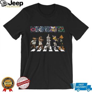 Minnesota Sports Mascots Abbey Road Crosswalk Parody T Shirt Minnesota Sports Mascots Abbey Road Crosswalk Parody T Shirt