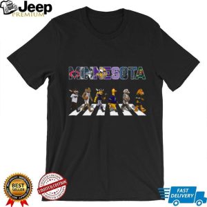 Minnesota Teams Mascots Road Crossing Fan Art T Shirt Minnesota Teams Mascots Road Crossing Fan Art T Shirt
