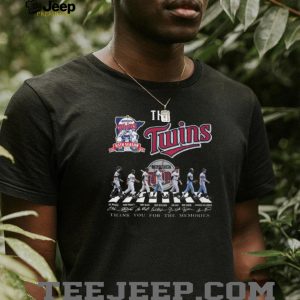Minnesota Twins 65th Season Abbey Road Signature Thank You Memories T Shirt