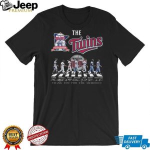 Minnesota Twins 65th Season Abbey Road Signature Thank You Memories T Shirt