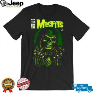 Misfits Horror Comic Green Skull Retro Punk Rock T Shirt