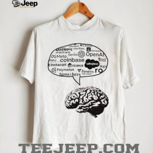 Modern Brain Tech & AI Brand Logo Cloud Minimalist White T Shirt