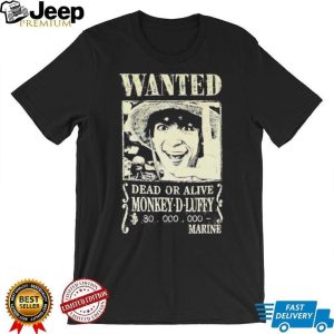 Monkey D. Luffy One Piece Wanted Poster Anime Graphic T Shirt