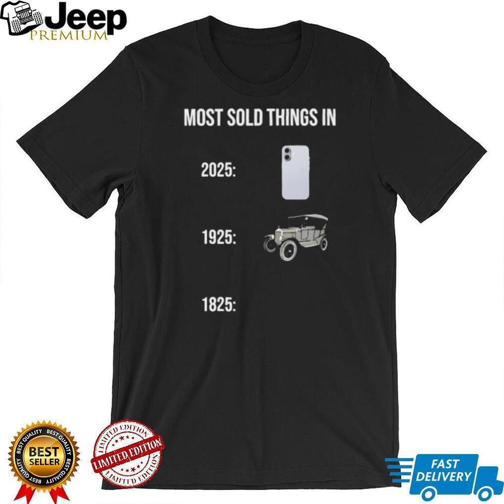 Most Sold Things History Meme 2025 vs 1925 vs 1825 Funny T Shirt Most Sold Things History Meme 2025 vs 1925 vs 1825 Funny T Shirt