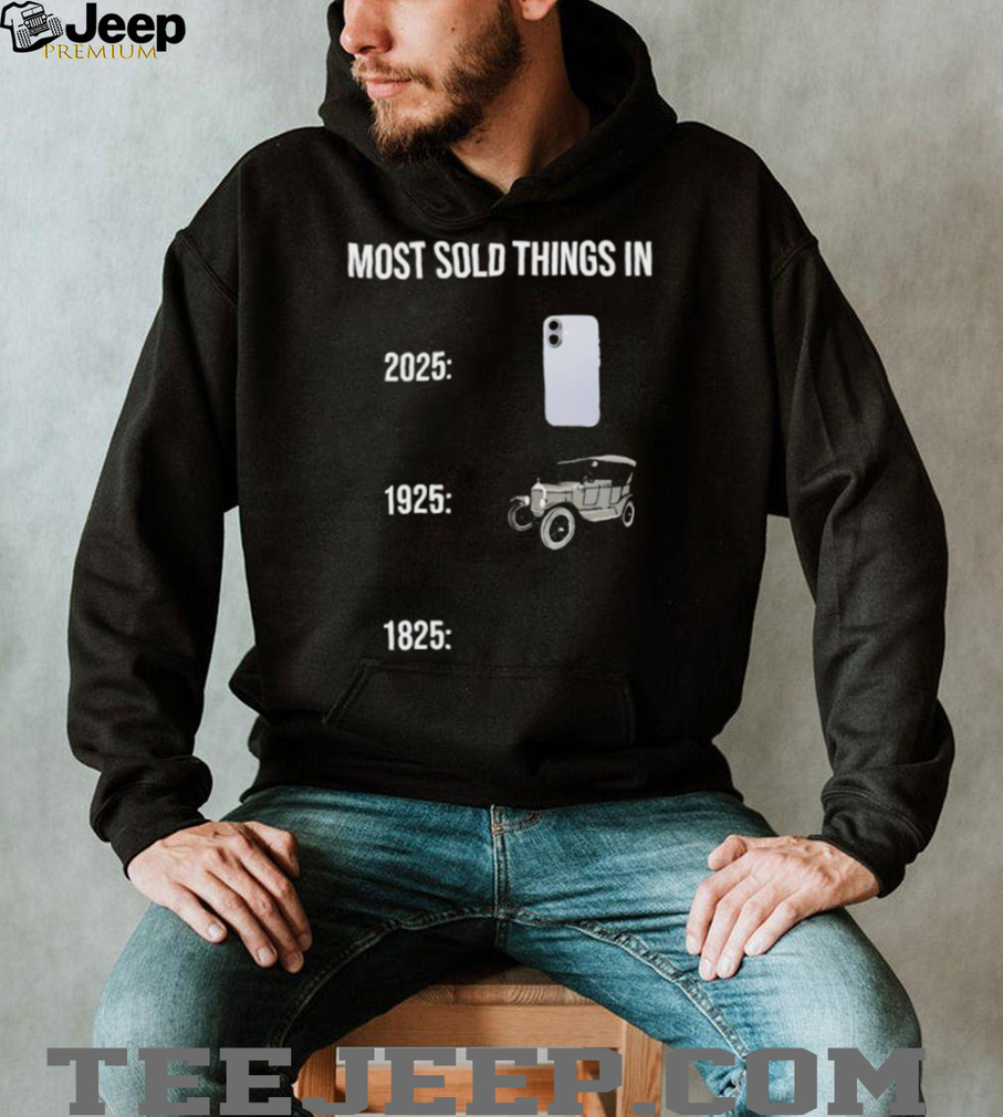 Most Sold Things History Meme 2025 vs 1925 vs 1825 Funny T Shirt Most Sold Things History Meme 2025 vs 1925 vs 1825 Funny T Shirt