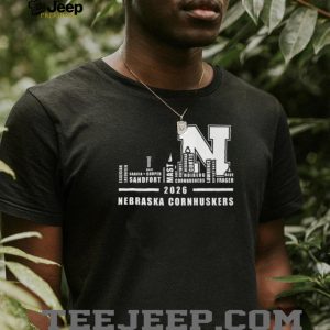 Nebraska Cornhuskers 2026 Basketball Roster Skyline T Shirt