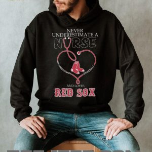 Never Underestimate A Nurse Who Loves Red Sox Baseball Stethoscope T Shirt Never Underestimate A Nurse Who Loves Red Sox Baseball Stethoscope T Shirt
