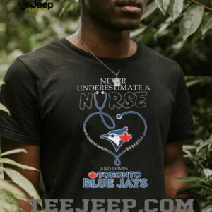 Never Underestimate A Nurse Who Loves Toronto Blue Jays Baseball T Shirt