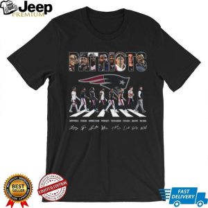 New England Patriots Abbey Road Walking Players Signature Black T Shirt New England Patriots Abbey Road Walking Players Signature Black T Shirt