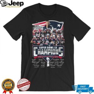 New England Patriots Super Bowl LX Champions Roster Signatures T Shirt