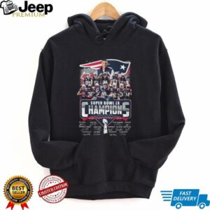 New England Patriots Super Bowl LX Champions Signatures T Shirt New England Patriots Super Bowl LX Champions Signatures T Shirt
