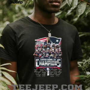 New England Patriots Super Bowl LX Champions Signatures T Shirt