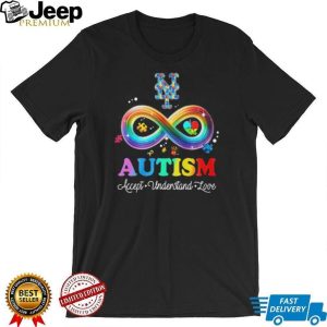 New York Baseball Autism Awareness Infinity Rainbow Accept Understand Love T Shirt