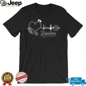 New York Yankees Nurse Heartbeat Stethoscope MLB Baseball Fan T Shirt New York Yankees Nurse Heartbeat Stethoscope MLB Baseball Fan T Shirt